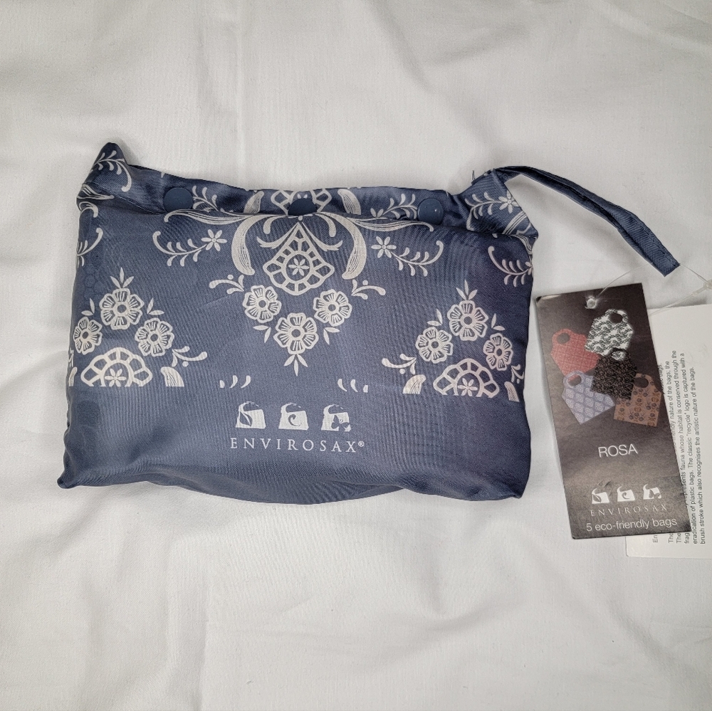 Envirosax Rosa 5 Pack Reusable, Foldable, Portable Shopping Bags NWT